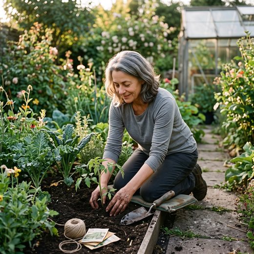 Gardening, absorbed and capable